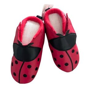 NWT Jefferies Leather Red Ladybug Shoes Baby Girls size 1